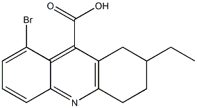 8-bromo-2-ethyl-1,2,3,4-tetrahydroacridine-9-carboxylic acid 化学構造式