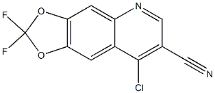 8-chloro-2,2-difluoro-2H-[1,3]dioxolo[4,5-g]quinoline-7-carbonitrile Struktur