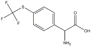 amino{4-[(trifluoromethyl)thio]phenyl}acetic acid,,结构式