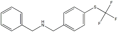 benzyl({4-[(trifluoromethyl)sulfanyl]phenyl}methyl)amine,,结构式