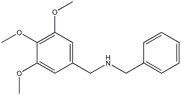 N-ベンジル-3,4,5-トリメトキシベンゼンメタンアミン 化学構造式