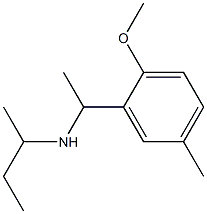 butan-2-yl[1-(2-methoxy-5-methylphenyl)ethyl]amine,,结构式