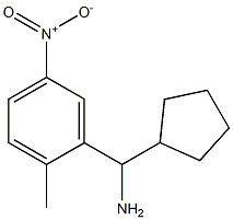 cyclopentyl(2-methyl-5-nitrophenyl)methanamine,,结构式