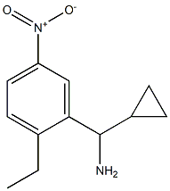 cyclopropyl(2-ethyl-5-nitrophenyl)methanamine,,结构式