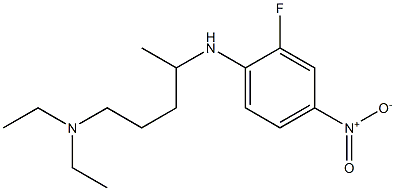 diethyl({4-[(2-fluoro-4-nitrophenyl)amino]pentyl})amine,,结构式
