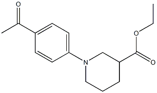 ethyl 1-(4-acetylphenyl)piperidine-3-carboxylate Struktur