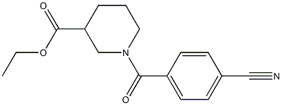 ethyl 1-(4-cyanobenzoyl)piperidine-3-carboxylate Structure