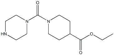 ethyl 1-(piperazin-1-ylcarbonyl)piperidine-4-carboxylate Structure