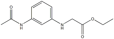 ethyl 2-[(3-acetamidophenyl)amino]acetate Structure