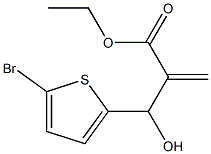 ethyl 2-[(5-bromothiophen-2-yl)(hydroxy)methyl]prop-2-enoate Struktur