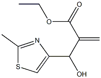 ethyl 2-[hydroxy(2-methyl-1,3-thiazol-4-yl)methyl]prop-2-enoate 化学構造式