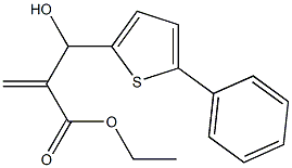 ethyl 2-[hydroxy(5-phenylthiophen-2-yl)methyl]prop-2-enoate,,结构式