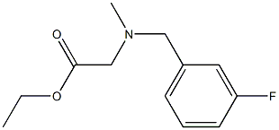 ethyl 2-{[(3-fluorophenyl)methyl](methyl)amino}acetate Struktur