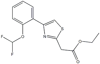 ethyl 2-{4-[2-(difluoromethoxy)phenyl]-1,3-thiazol-2-yl}acetate Structure