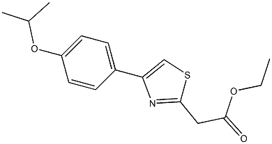 ethyl 2-{4-[4-(propan-2-yloxy)phenyl]-1,3-thiazol-2-yl}acetate 化学構造式