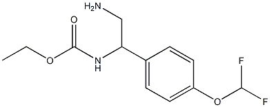 ethyl 2-amino-1-[4-(difluoromethoxy)phenyl]ethylcarbamate Structure