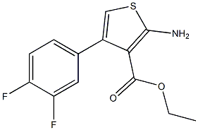ethyl 2-amino-4-(3,4-difluorophenyl)thiophene-3-carboxylate Structure