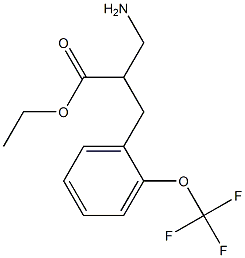 ethyl 3-amino-2-{[2-(trifluoromethoxy)phenyl]methyl}propanoate Structure