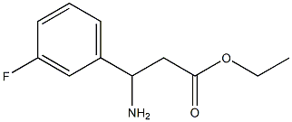 ethyl 3-amino-3-(3-fluorophenyl)propanoate 化学構造式