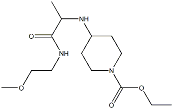 ethyl 4-({1-[(2-methoxyethyl)carbamoyl]ethyl}amino)piperidine-1-carboxylate 化学構造式