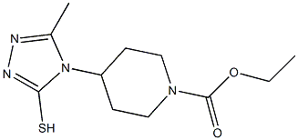 ethyl 4-(3-methyl-5-sulfanyl-4H-1,2,4-triazol-4-yl)piperidine-1-carboxylate Struktur