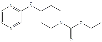 ethyl 4-(pyrazin-2-ylamino)piperidine-1-carboxylate 结构式