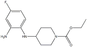 ethyl 4-[(2-amino-4-fluorophenyl)amino]piperidine-1-carboxylate Struktur