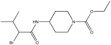ethyl 4-[(2-bromo-3-methylbutanoyl)amino]piperidine-1-carboxylate Structure