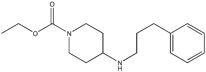 ethyl 4-[(3-phenylpropyl)amino]piperidine-1-carboxylate,,结构式