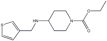 ethyl 4-[(thiophen-3-ylmethyl)amino]piperidine-1-carboxylate 化学構造式