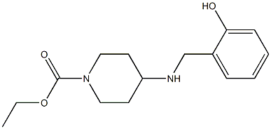 ethyl 4-{[(2-hydroxyphenyl)methyl]amino}piperidine-1-carboxylate,,结构式