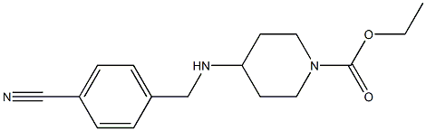 ethyl 4-{[(4-cyanophenyl)methyl]amino}piperidine-1-carboxylate Structure