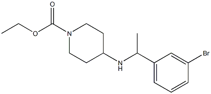 ethyl 4-{[1-(3-bromophenyl)ethyl]amino}piperidine-1-carboxylate Structure