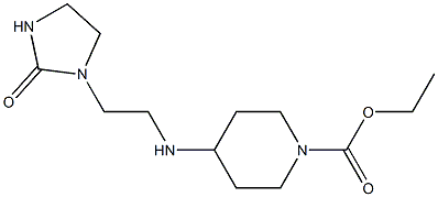ethyl 4-{[2-(2-oxoimidazolidin-1-yl)ethyl]amino}piperidine-1-carboxylate 化学構造式