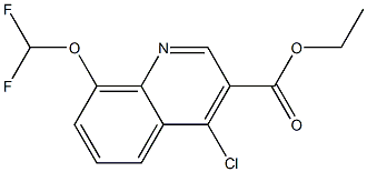 ethyl 4-chloro-8-(difluoromethoxy)quinoline-3-carboxylate Structure