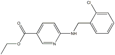 ethyl 6-{[(2-chlorophenyl)methyl]amino}pyridine-3-carboxylate 化学構造式