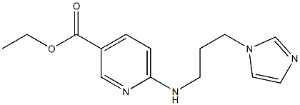 ethyl 6-{[3-(1H-imidazol-1-yl)propyl]amino}pyridine-3-carboxylate Struktur