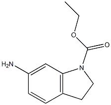 ethyl 6-amino-2,3-dihydro-1H-indole-1-carboxylate 化学構造式