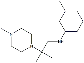 heptan-4-yl[2-methyl-2-(4-methylpiperazin-1-yl)propyl]amine Structure