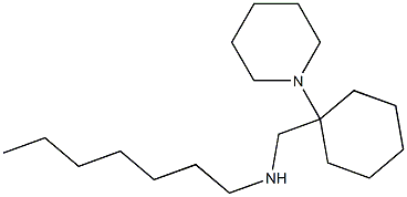 heptyl({[1-(piperidin-1-yl)cyclohexyl]methyl})amine,,结构式