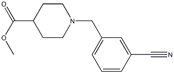 methyl 1-(3-cyanobenzyl)piperidine-4-carboxylate,,结构式