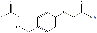 methyl 2-({[4-(carbamoylmethoxy)phenyl]methyl}amino)acetate,,结构式