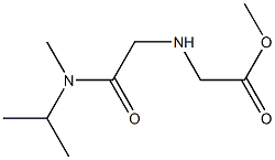 methyl 2-({[methyl(propan-2-yl)carbamoyl]methyl}amino)acetate Struktur