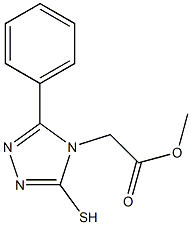 methyl 2-(3-phenyl-5-sulfanyl-4H-1,2,4-triazol-4-yl)acetate Structure