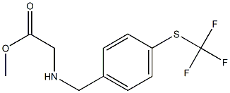 methyl 2-[({4-[(trifluoromethyl)sulfanyl]phenyl}methyl)amino]acetate Struktur
