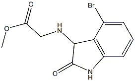 methyl 2-[(4-bromo-2-oxo-2,3-dihydro-1H-indol-3-yl)amino]acetate Structure