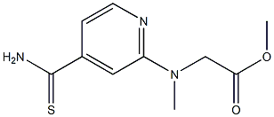 methyl 2-[(4-carbamothioylpyridin-2-yl)(methyl)amino]acetate 结构式