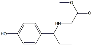 methyl 2-{[1-(4-hydroxyphenyl)propyl]amino}acetate,,结构式