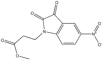 methyl 3-(5-nitro-2,3-dioxo-2,3-dihydro-1H-indol-1-yl)propanoate,,结构式
