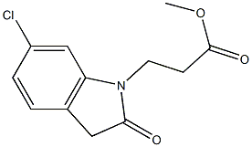 methyl 3-(6-chloro-2-oxo-2,3-dihydro-1H-indol-1-yl)propanoate Struktur